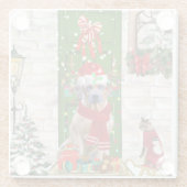 Ridgeback Dog Kerstmis Rhodezesisch Glazen Onderzetter (Achterkant)