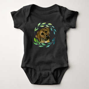 Ridgeback Dog Rhodezisch met Wreath Romper