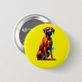 Ridgeback Dog Ronde Button 5,7 Cm (Voorkant /achterkant)