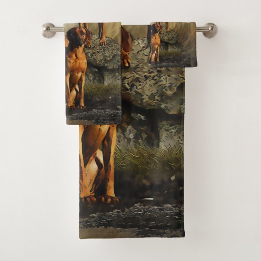 Ridgeback met Rhodezisch Ridgeback met Lion Bad Handdoek (Insitu)