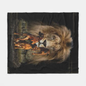 Ridgeback met Rhodezisch Ridgeback met Lion Fleece Deken (Voorkant (Horizontaal))