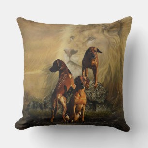 Ridgeback met Rhodezisch Ridgeback met Lion Kussen