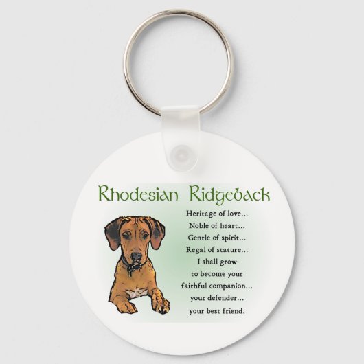 Ridgeback Rhodesian Gifts Sleutelhanger (Voorkant)