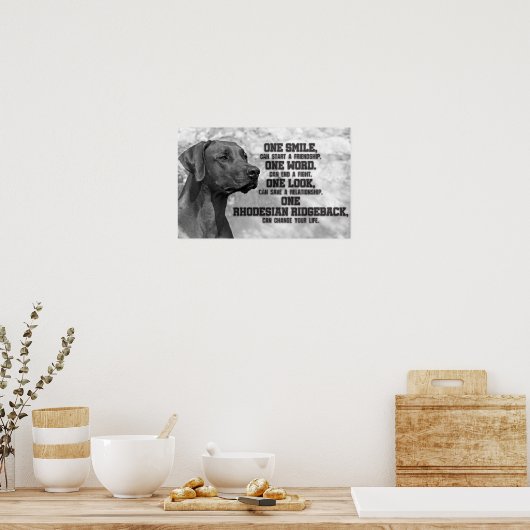 Ridgeback Rhodesian Quottes Poster (Keuken)
