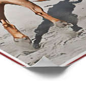 Ridgebacks' Fun op strand - Gepersonaliseerd Poster (Hoek)