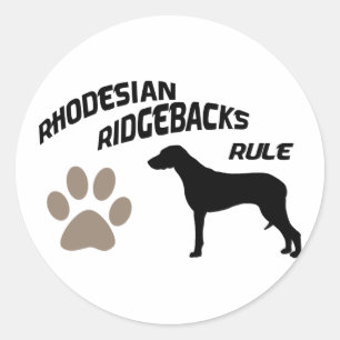 Ridgebacks-regel Ronde Sticker
