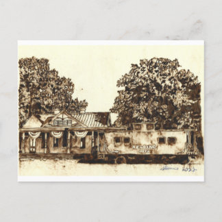 Ridgely Maryland Spoorweg - Ansichtkaart Briefkaart