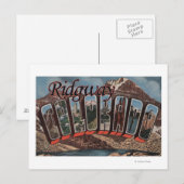 Ridgway, Colorado - grote letterscènes Briefkaart (Voorkant / Achterkant)