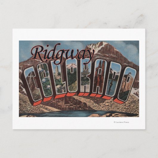 Ridgway, Colorado - grote letterscènes Briefkaart (Voorkant)