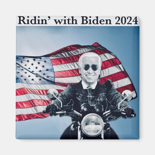Ridin’ avec Biden 2024 Magnet (Devant)