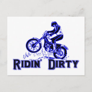 Ridin Dirty Dirt Bike Rider Briefkaart