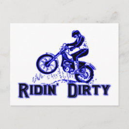 Ridin Dirty Dirt Bike Rider Briefkaart