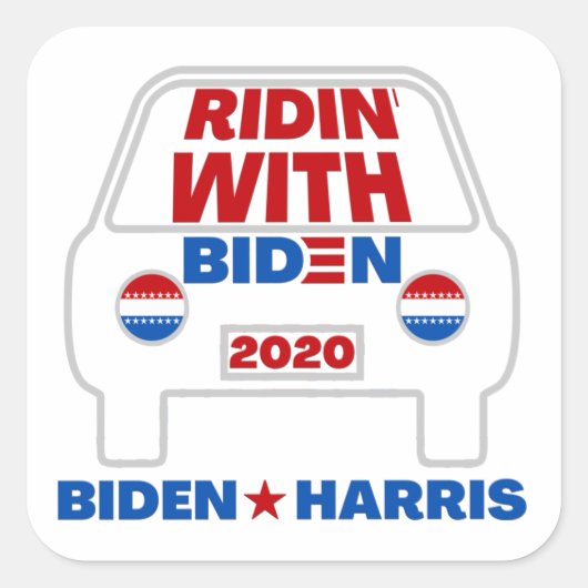 Ridin' Met Biden 2020 Stickers (Voorkant)