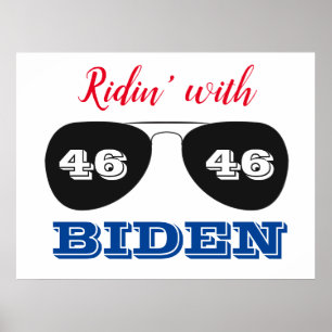Ridin' met Biden 46 Aviator Sunbril Poster