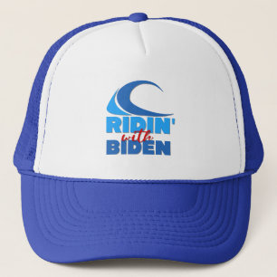 RIDIN' MET BIDEN Trucker Hat - Blauw & wit Pet