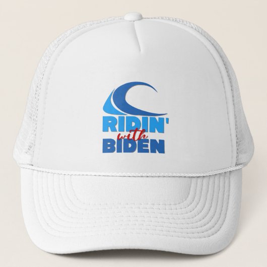 RIDIN' MET BIDEN Trucker Hat Trucker Pet (Voorkant)