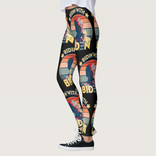 Ridin' met blaas-elastische ijskap-roomretro leggings (Links)