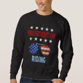 Riding Accessories  Usa Flag Riding Saying Trui (Voorkant)