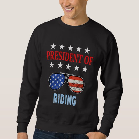 Riding Accessories  Usa Flag Riding Saying Trui (Voorkant)
