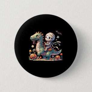 Riding Dragon Halloween Pumpkin Theme Kinder Boys  Ronde Button 5,7 Cm