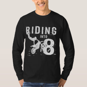 Riding in acht jaar oude 8e verjaardag t-shirt