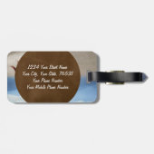 Riding in het woestijnmonogram bagagelabel (Achterkant horizontaal)