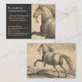 Riding Instructor Equestrian Antiek Horse Visitekaartje (Voorkant / Achterkant)