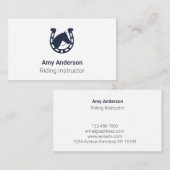 Riding Instructor Navy Blue Visitekaartje (Voorkant / Achterkant)