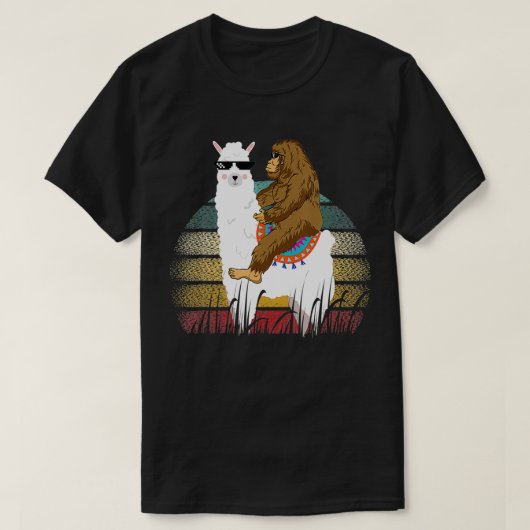Riding Llama Retro T-shirt (Design voorkant)
