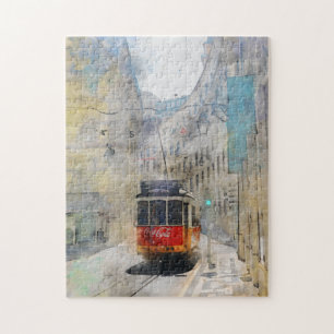 Riding the Tram-Lissabon, Portugal Puzzle Legpuzzel