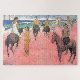 Rieders op het strand van Gauguin Tahitian People  Legpuzzel