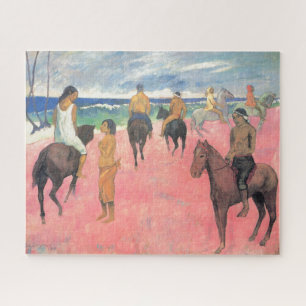 Rieders op het strand van Gauguin Tahitian People Legpuzzel