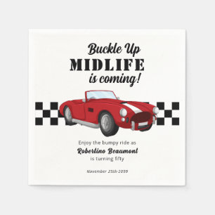 Riem Om Funny Midlife Auto 50e Verjaardag Servet