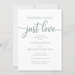 Rien De Fancy Just Love Décontracté Faire-part de