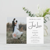 Rien De Fancy Just Love Elopement Photo Invitation (Debout devant)