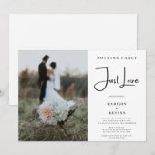 Rien De Fancy Just Love Elopement Photo Invitation (Devant / Derrière)