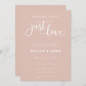 Rien De Fancy Just Love Faire-part de mariage (Devant / Derrière)