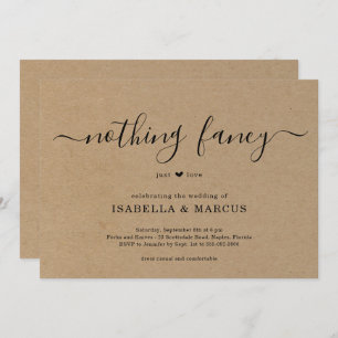 Rien De Fancy Just Love Faire-part de mariage