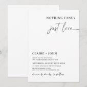 Rien De Fancy Just Love Faire-part de mariage (Devant / Derrière)