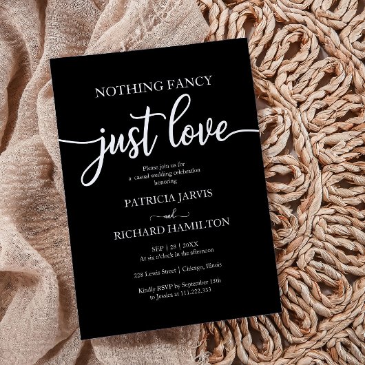 Rien De Fancy Just Love Faire-part de mariage Déco