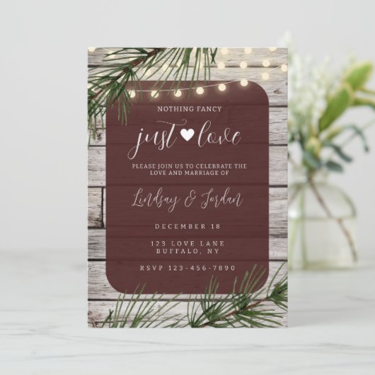 Rien De Fancy Just Love Invitation (Debout devant)