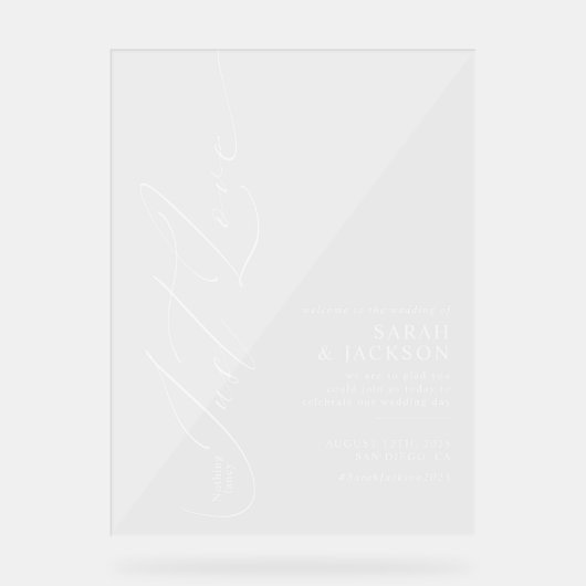 Rien De Fancy Just Love Mariage moderne Accueil (Recto)