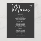 Rien De Fancy Just Love Menu Mariage personnalisé (Devant)
