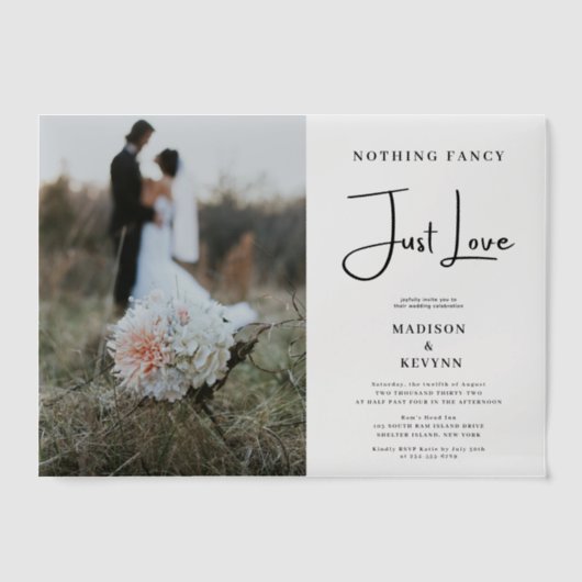 Rien De Fancy Just Love Mocha Mousse Invitation (Recto)