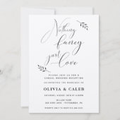 Rien De Fancy Just Love Réception Invitation (Devant)