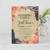 Rien De Fancy Just Love Rustic Faire-part de maria (Debout devant)