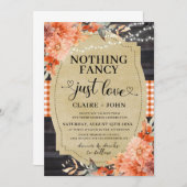 Rien De Fancy Just Love Rustic Faire-part de maria (Devant / Derrière)