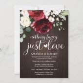 Rien De Fancy Just Love Rustic Wedding Invitations (Devant)