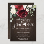 Rien De Fancy Just Love Rustic Wedding Invitations (Devant / Derrière)