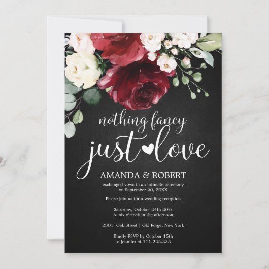 Rien De Fancy Just Love Rustic Wedding Invitations (Devant)